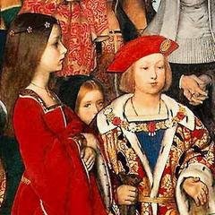 Erasmus presenting tribute to Prince Henry at Eltham Palace in 1499