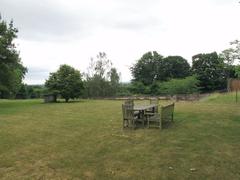 Outdoor dining table at Eltham Palace