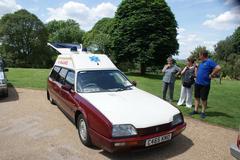 Citroen CX ambulance in front of Eltham Palace