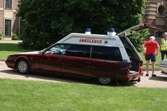 Citroen CX ambulance in front of Eltham Palace