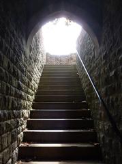 Steps leading up from the moat at Eltham