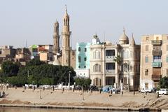 Buildings in Esna, Egypt on the Nile