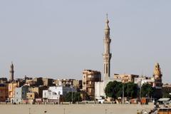 Buildings in Esna, Egypt on the Nile River