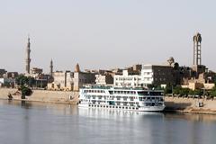 Buildings in Esna, Egypt along the Nile River