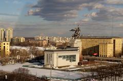 monument of the Worker and Kolkhoz Woman in Moscow, Russia