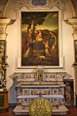 Sant'Erasmo Vescovo e Martire Church in Bergamo at night