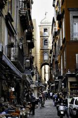 Streets of Naples in Naples, Campania, Italy