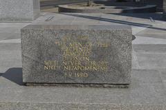 Foundation stone for the American Army monument on Americká Street in Plzeň