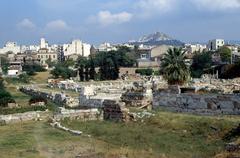 Athens Kerameikos view of Themistoklean wall and gates