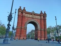 Arc de Triomf in Barcelona from Passeig de Sant Joan