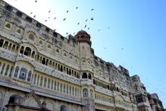 Massive entrance of the Junagarh Fort in Bikaner