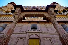 Outer wall of Junagarh Fort in Bikaner, Rajasthan