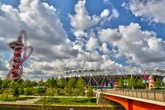 Arcelormittal Orbit and Olympic Stadium in London