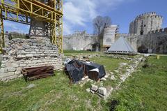 Historical Yedikule complex under restoration in Istanbul