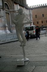 Living statue in Piazza Maggiore, Bologna, Italy