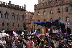 Piazza Maggiore in Bologna during Bologna Pride 2012