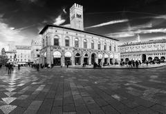 Monument in Piazza Maggiore, Bologna, Italy