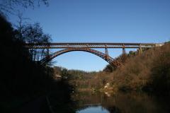 Bridge over the Adda River between Calusco d'Adda and Paderno d'Adda in full sunlight seen from the south