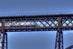 San Michele bridge connecting Paderno and Calusco over the Adda river gorge