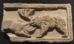 Frieze with bear and wild boar, Torre de la Creu, MARQ