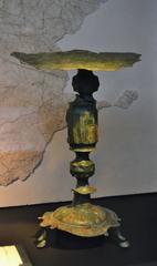 Bronze table candlestick from the 11th century, displayed at the Archaeological Museum of Alicante