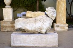 Funerary statue of a standing bull from the Archaeological Museum of Piraeus