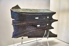 Ancient Greek warship ram from 4th century B.C. at Archaeological Museum of Piraeus