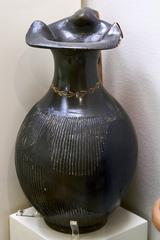 Black-glazed pottery from the 5th to 3rd century B.C. at the Archaeological Museum of Piraeus