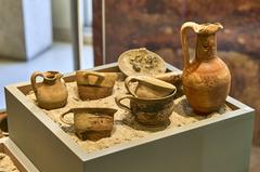 Burial of infant in large pithos at Archaeological Museum of Piraeus