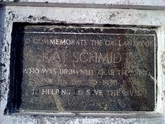 Karl Schmidt Memorial plate at Besant Nagar beach