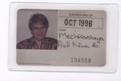 1996 Nina Mechkowska's British Museum reader card