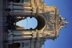 Plaza Comércio in Lisbon on a sunny day