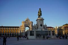 Praça do Comércio in Lisbon with the statue of King José I