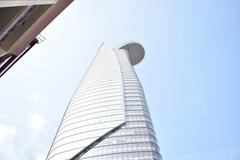 Bitexco Financial Tower in Vietnam viewed from the ground