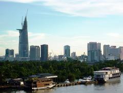 Bitexco Financial Tower view from Thu Thiem Bridge