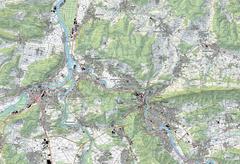 National Map of Switzerland 1:25,000 sheet 1070 Baden