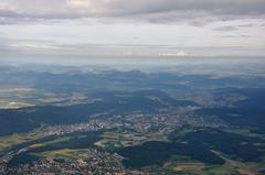 View of Canton of Zürich, Switzerland, from an airplane