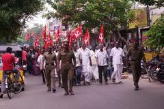 Communist rally in Pondicherry India