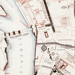 Map of the Forum Boarium, Tevere River, and Cloaca Maxima