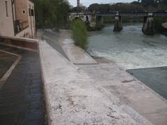 Tiber Island view with the Tiber River in Rome