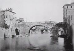 Roman Ponte Cestio in Rome around 1880