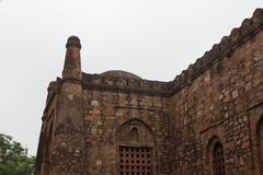 External view of ancient walls with greenery