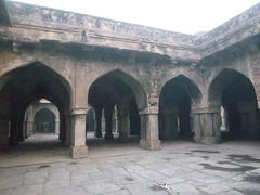 View inside Khirkee Masjid showing the architecture