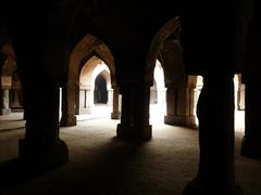 Covered passageways and courtyards in Khirki Masjid