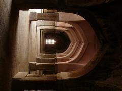 Restored walls and arches of Khirki Masjid