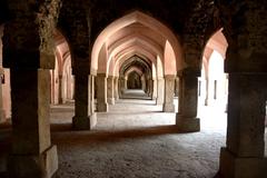 Khirki Mosque in South Delhi showing historic architecture