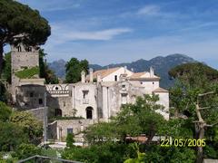 Side view of Villa Rufolo from an alley in Ravello