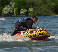 Jet Ski inflatable - A look of concentration