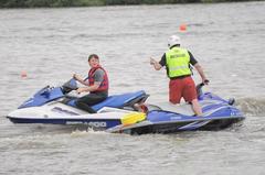 rescue marshal scolding someone at the scene