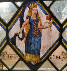 Kingston Museum George V Coronation memorial window, Queen of May